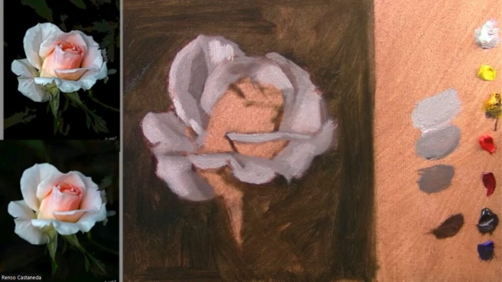 How to paint Roses