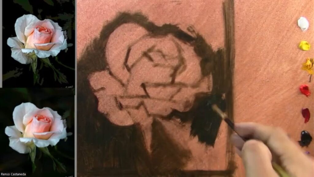 How to paint Roses